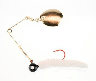25 BEETLE SPIN TYPE RED/WHITE SPINNERS JIG BLADES FISHING LURES SZ 0 JIG HEADS